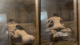 Amira Daher transando com um estrangeiro na sauna