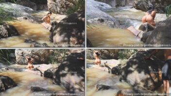 Edna Samara toda sensual em fotos nuas na cachoeira para sortudo