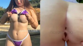 Andriza Haack gravou um vídeo do Privacy fudendo gostoso sem roupa na natureza