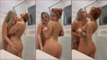 Monique Magnani e Naty Varga aparecem juntas em cena de sexo lésbico no conteúdo adulto do site Privacy