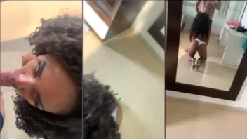 Yaa Santana é vista em um vídeo caseiro, fazendo um oral de forma bem animada e fogosa