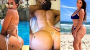 Animação de um vídeo quente, com uma mulher se entregando e gemendo de prazer