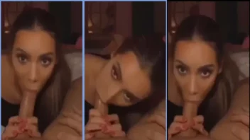 Anitta com OnlyFans de graça, dando um charminho com boquete e recebendo a gozada na boca