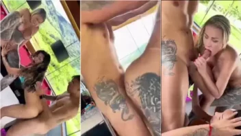 Casal safadinho se divertindo na putaria com uma famosa brasileira!