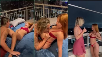 Milf Lilika Teixeira e a ruivinha Brida Nunes estão se pegando de forma bem sensual em uma cena de sexo entre mulheres