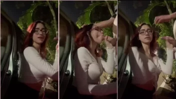 Amiichan fazendo um programa delícia com o novinho no meio da rua