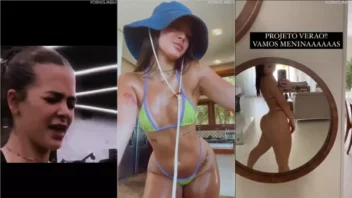 Lindona na internet, a atriz da Globo famosa tá mostrando um pouco do seu corpaço nos stories do Insta, hein?