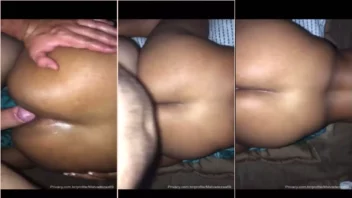 Mulher negra com bundão grande de Belém praticando sexo anal sem camisinha
