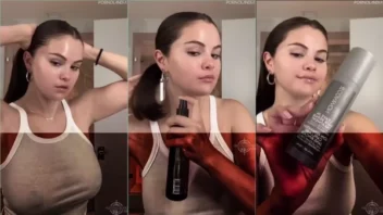 Selena Gomez se preparando de um jeito caliente, usando uma blusa transparente que deixa tudo no ar!