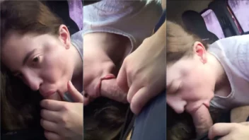 Flagras de boqueteueira mandando ver no carro