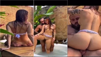 Vídeos quentes da Psiconauta se divertindo na banheira com o maridão