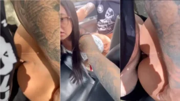 Juliana Rodrigues do OnlyFans se entregando pro Uber