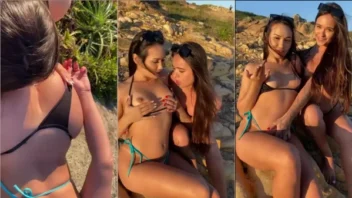 Bahala se divertindo com uma ‘brincadeira’ em público com a amiga
